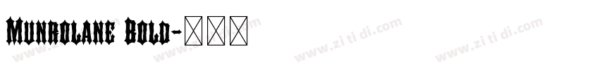 Munrolane Bold字体转换